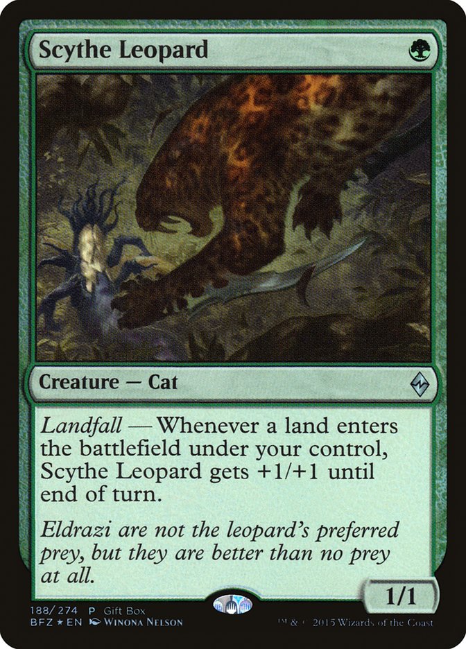 Scythe Leopard (Gift Box) [Battle for Zendikar Promos] | Gear Gaming Fayetteville