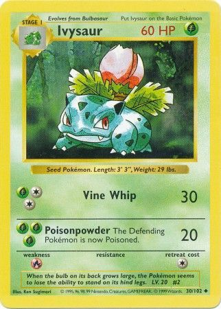 Ivysaur (30/102) [Base Set Shadowless Unlimited] | Gear Gaming Fayetteville