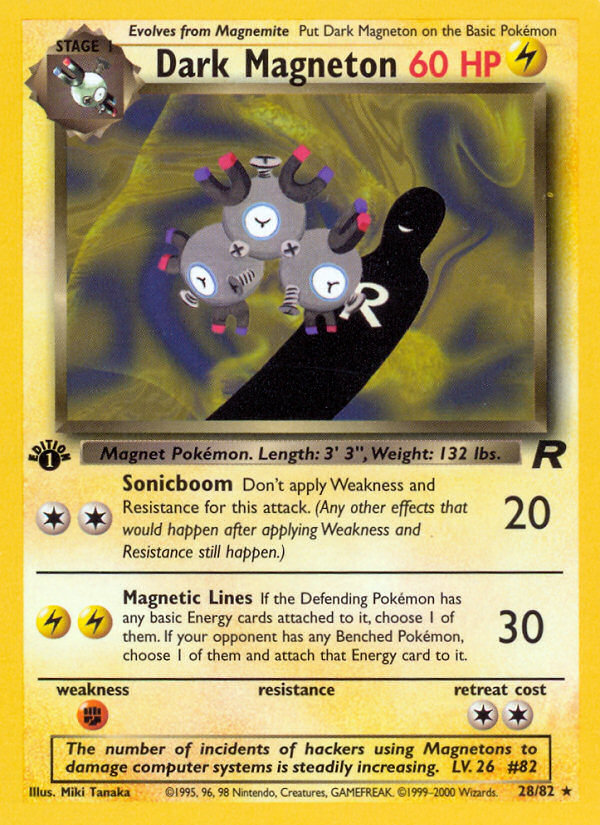 Dark Magneton (28/82) [Team Rocket 1st Edition] | Gear Gaming Fayetteville