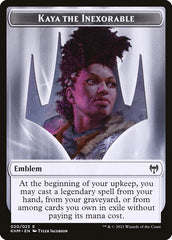 Treasure // Kaya, the Inexorable Emblem Double-Sided Token [Kaldheim Tokens] | Gear Gaming Fayetteville