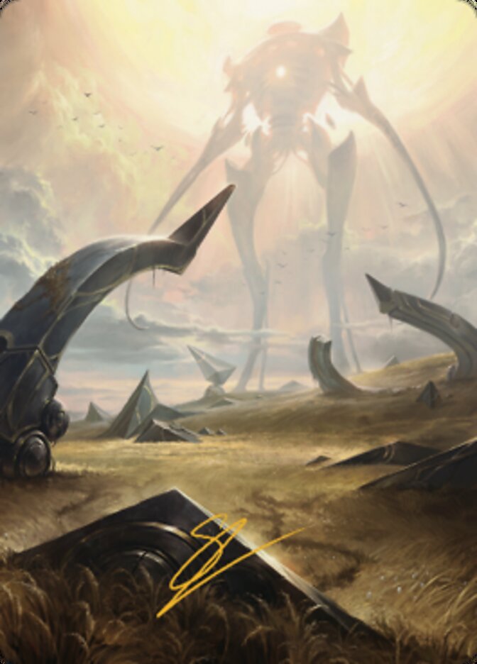 Plains (1) Art Card (Gold-Stamped Signature) [The Brothers' War Art Series] | Gear Gaming Fayetteville
