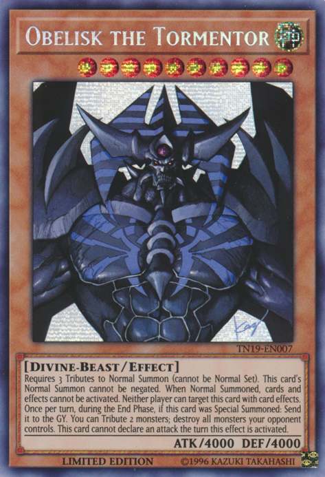 Obelisk the Tormentor [TN19-EN007] Prismatic Secret Rare | Gear Gaming Fayetteville