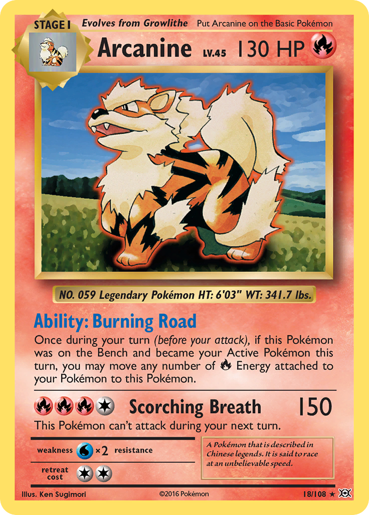 Arcanine (18/108) [XY: Evolutions] | Gear Gaming Fayetteville