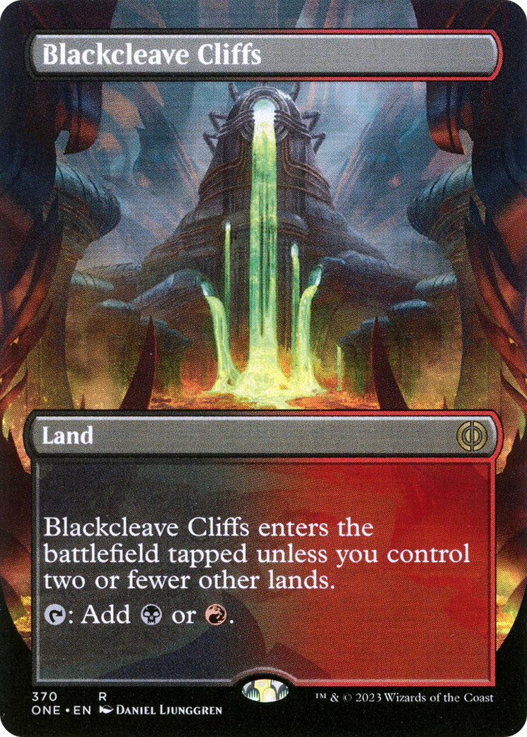 Blackcleave Cliffs (Borderless Alternate Art) [Phyrexia: All Will Be One] | Gear Gaming Fayetteville