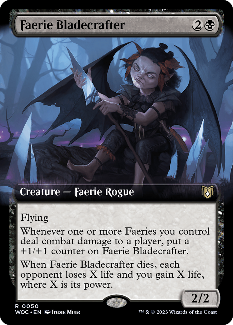 Faerie Bladecrafter (Extended Art) [Wilds of Eldraine Commander] | Gear Gaming Fayetteville