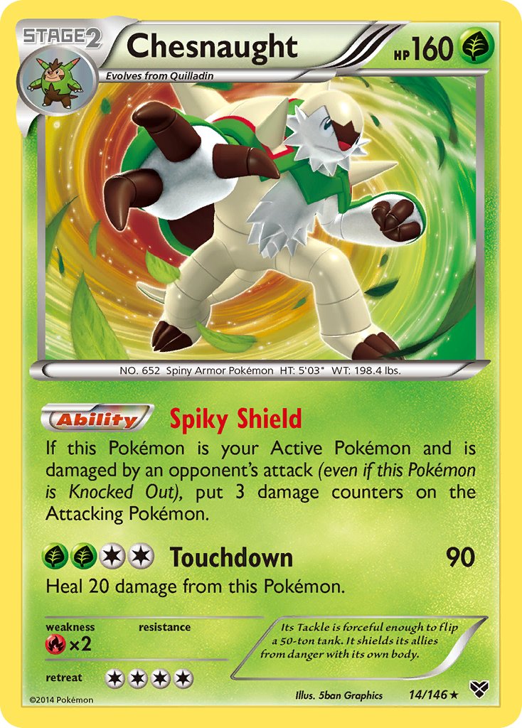 Chesnaught (14/146) (Cosmos Holo) (Blister Exclusive) [XY: Base Set] | Gear Gaming Fayetteville