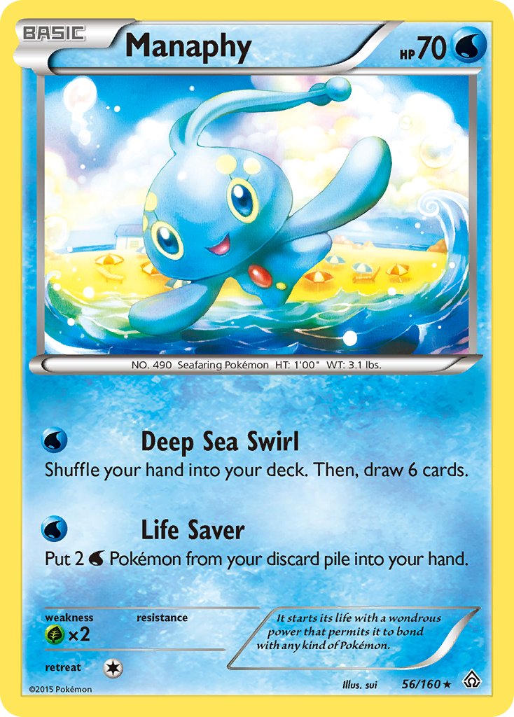 Manaphy (56/160) (Battle Arena Deck Exclusive) (Theme Deck Exclusive) [XY: Primal Clash] | Gear Gaming Fayetteville