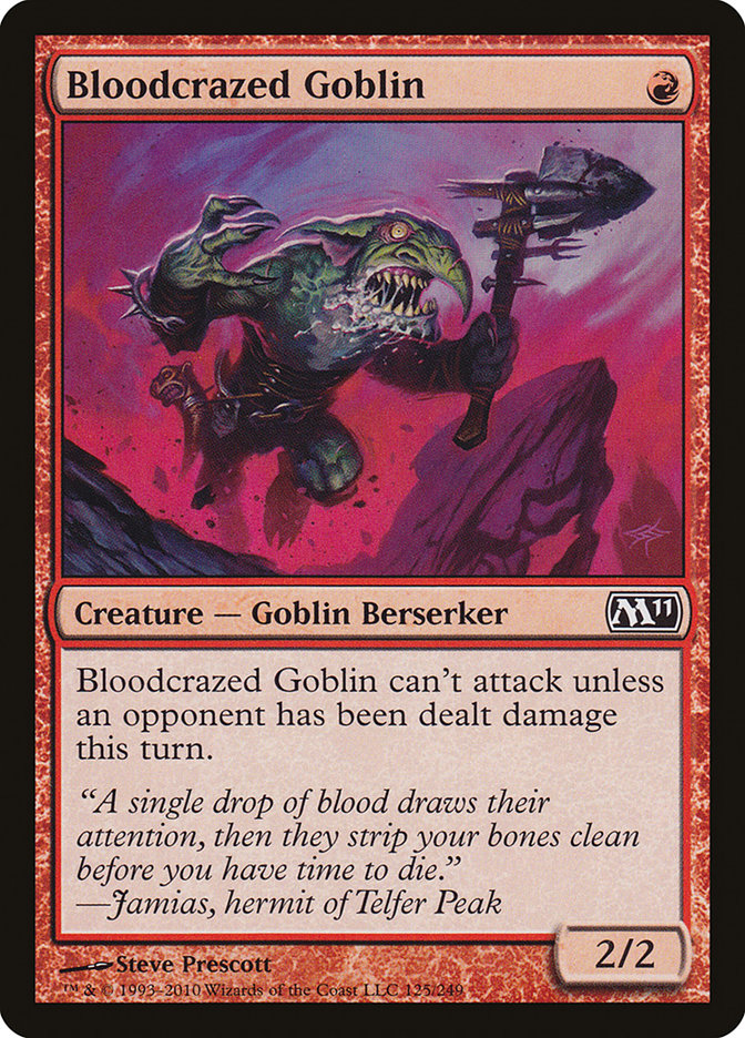 Bloodcrazed Goblin [Magic 2011] | Gear Gaming Fayetteville