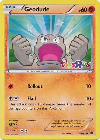 Geodude (43/83) (Toys R Us Promo) [XY: Generations] | Gear Gaming Fayetteville