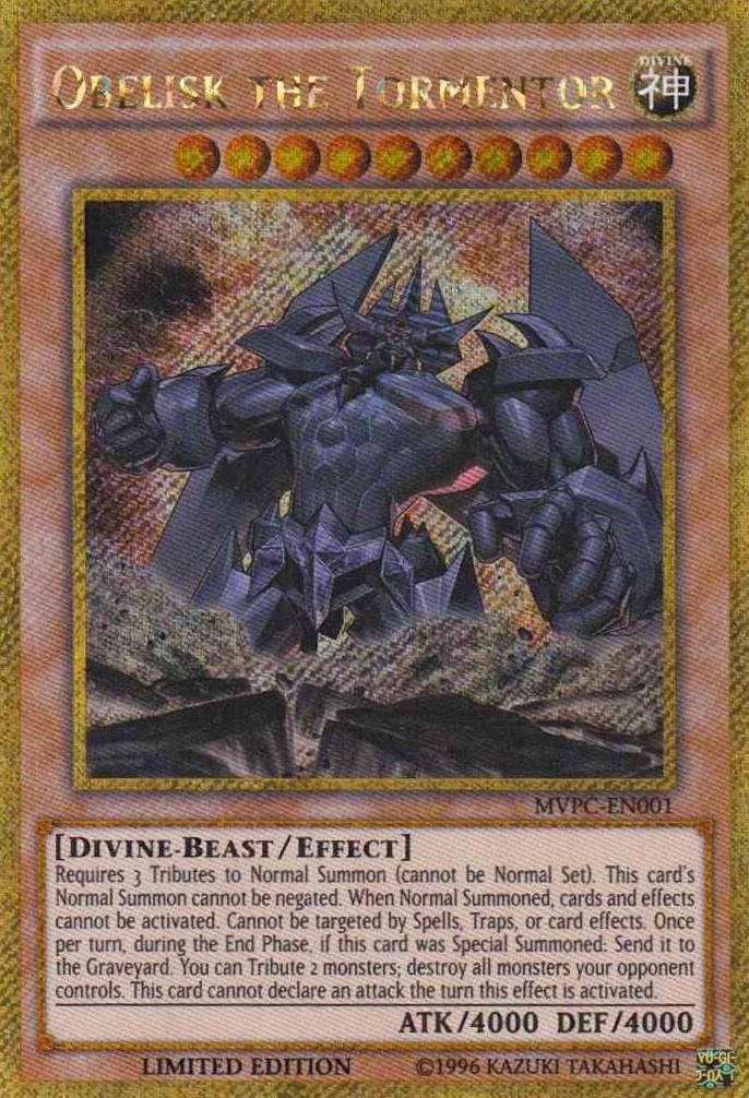 Obelisk the Tormentor [MVPC-EN001] Gold Secret Rare | Gear Gaming Fayetteville