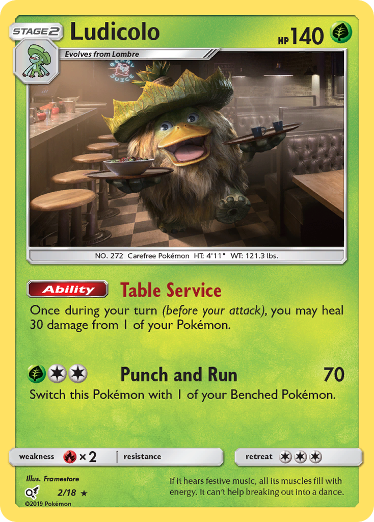 Ludicolo (2/18) [Sun & Moon: Detective Pikachu] | Gear Gaming Fayetteville