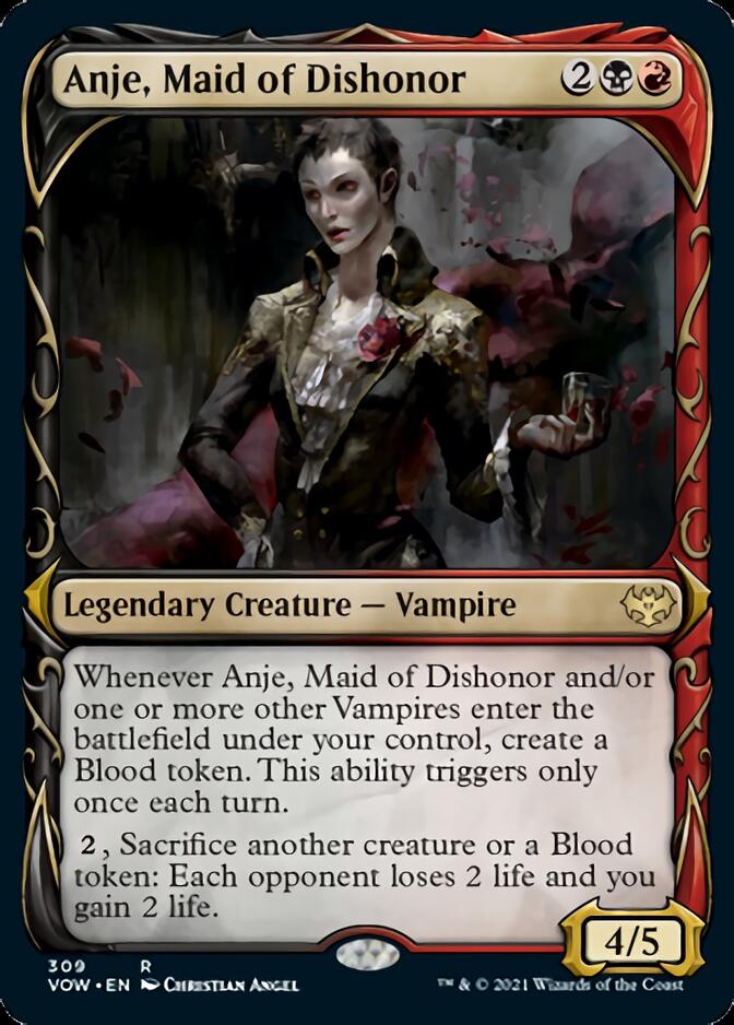 Anje, Maid of Dishonor (Showcase Fang Frame) [Innistrad: Crimson Vow] | Gear Gaming Fayetteville