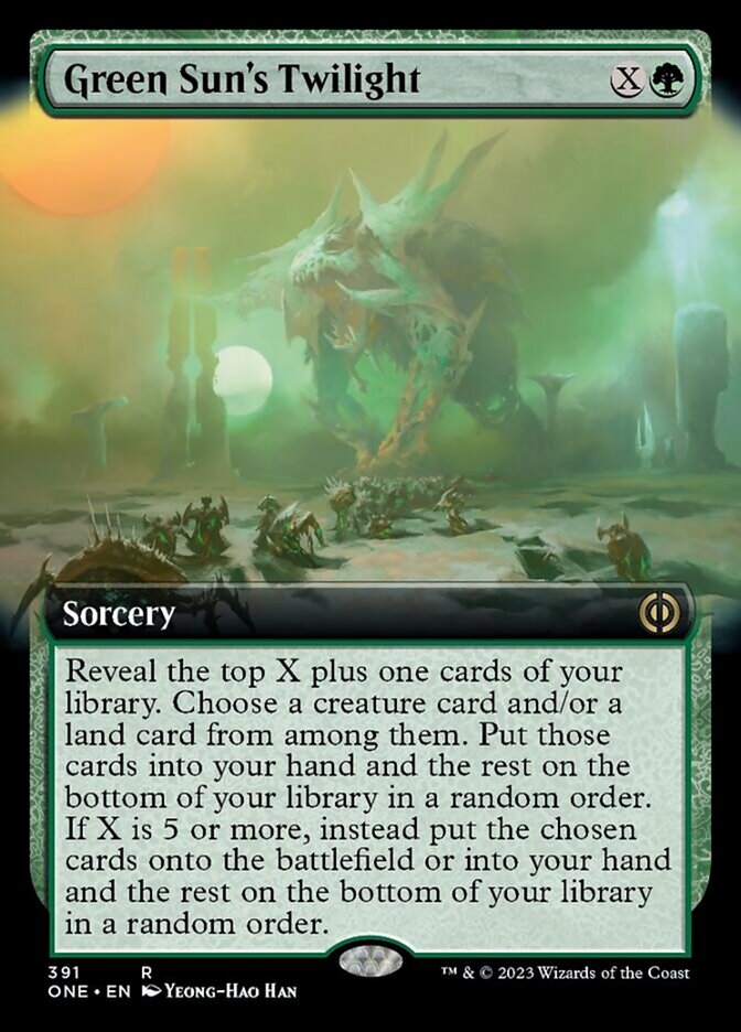 Green Sun's Twilight (Extended Art) [Phyrexia: All Will Be One] | Gear Gaming Fayetteville