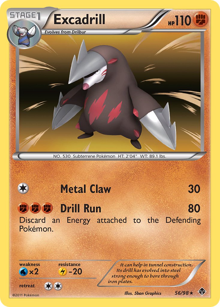 Excadrill (56/98) (Cosmos Holo) (Blister Exclusive) [Black & White: Emerging Powers] | Gear Gaming Fayetteville