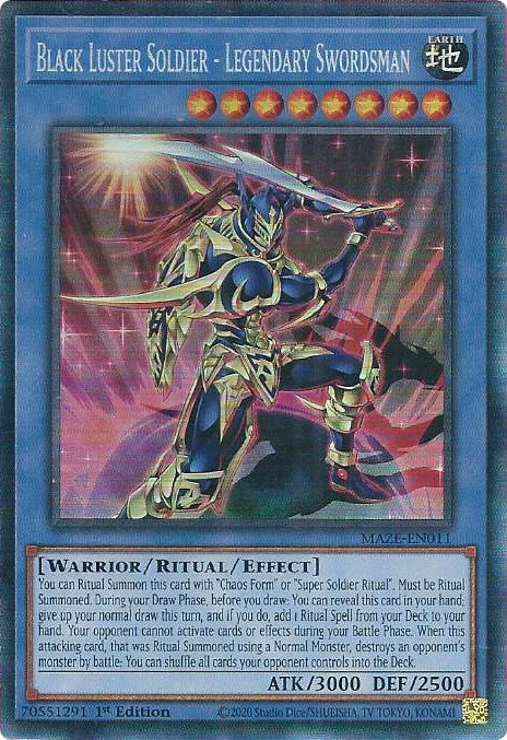 Black Luster Soldier - Legendary Swordsman [MAZE-EN011] Collector's Rare | Gear Gaming Fayetteville