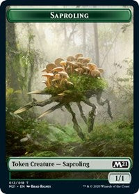 Saproling // Zombie Double-Sided Token [Core Set 2021 Tokens] | Gear Gaming Fayetteville