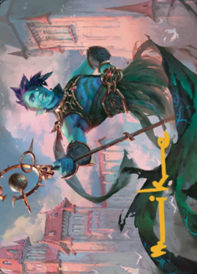 Haughty Djinn Art Card (Gold-Stamped Signature) [Dominaria United Art Series] | Gear Gaming Fayetteville