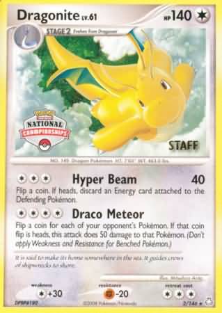 Dragonite (2/146) (National Championship Staff) [Diamond & Pearl: Legends Awakened] | Gear Gaming Fayetteville