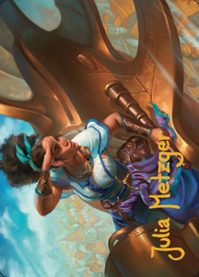 Talas Lookout Art Card (Gold-Stamped Signature) [Dominaria United Art Series] | Gear Gaming Fayetteville
