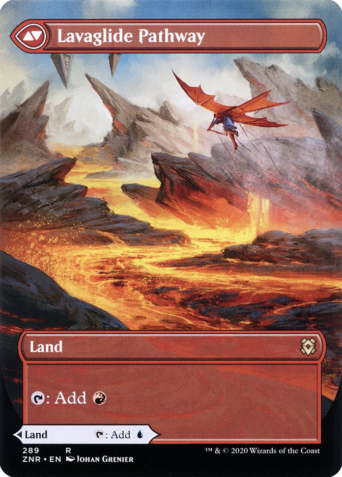 Riverglide Pathway // Lavaglide Pathway (Borderless Alternate Art) [Zendikar Rising] | Gear Gaming Fayetteville