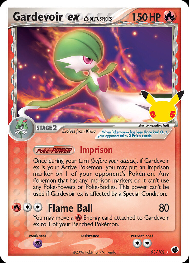 Gardevoir ex (93/101) (Delta Species) [Celebrations: 25th Anniversary - Classic Collection] | Gear Gaming Fayetteville