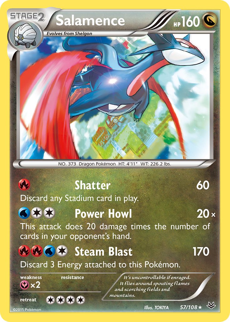 Salamence (57/108) (Theme Deck Exclusive) [XY: Roaring Skies] | Gear Gaming Fayetteville