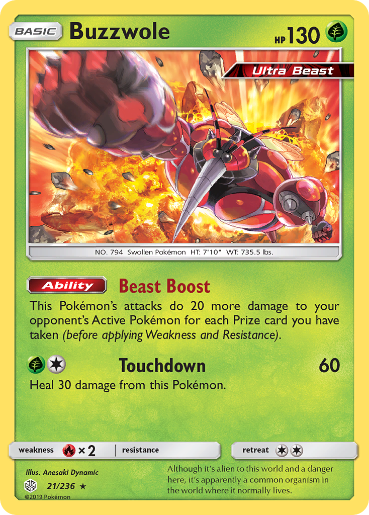 Buzzwole (21/236) [Sun & Moon: Cosmic Eclipse] | Gear Gaming Fayetteville