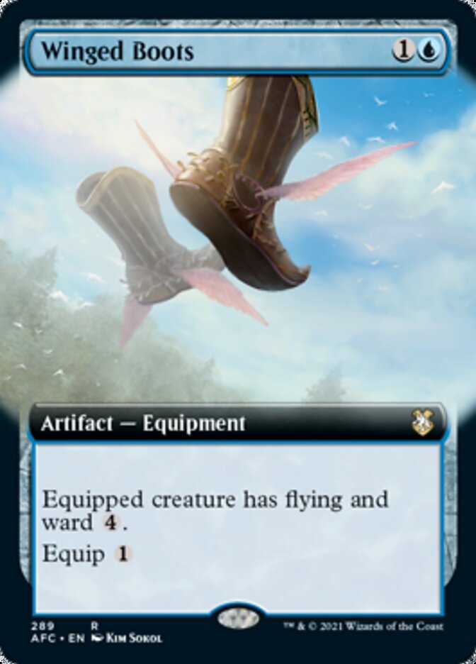 Winged Boots (Extended Art) [Dungeons & Dragons: Adventures in the Forgotten Realms Commander] | Gear Gaming Fayetteville