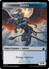 Spirit (0018) // Sphinx Double-Sided Token [Ravnica Remastered Tokens] | Gear Gaming Fayetteville