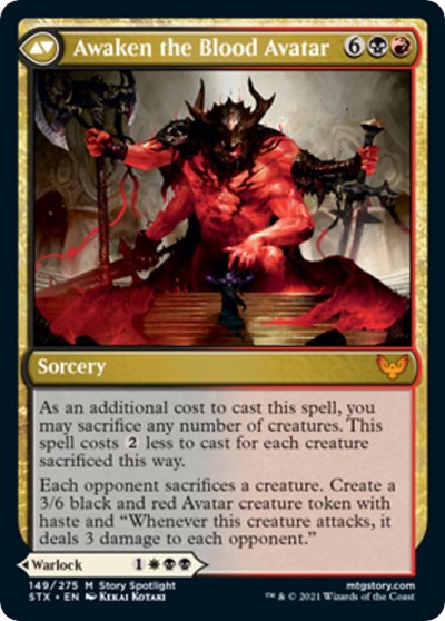 Extus, Oriq Overlord // Awaken the Blood Avatar [Strixhaven: School of Mages Prerelease Promos] | Gear Gaming Fayetteville