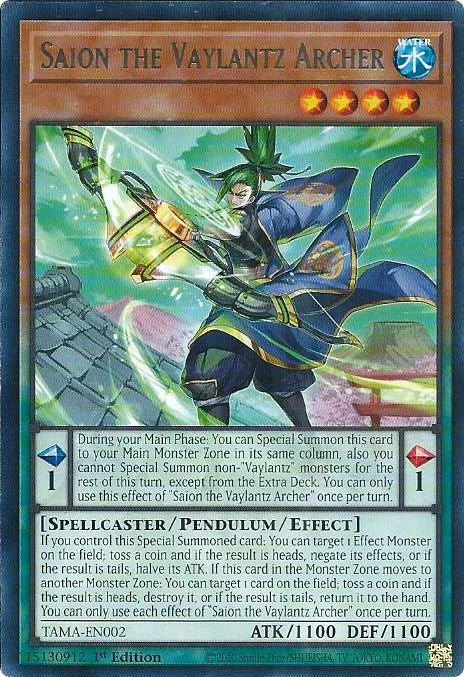 Saion the Vaylantz Archer [TAMA-EN002] Rare | Gear Gaming Fayetteville