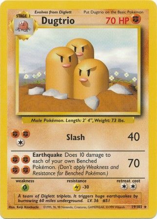 Dugtrio (19/102) [Base Set Unlimited] | Gear Gaming Fayetteville