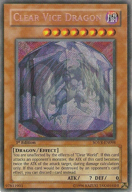 Clear Vice Dragon [SOVR-EN098] Secret Rare | Gear Gaming Fayetteville