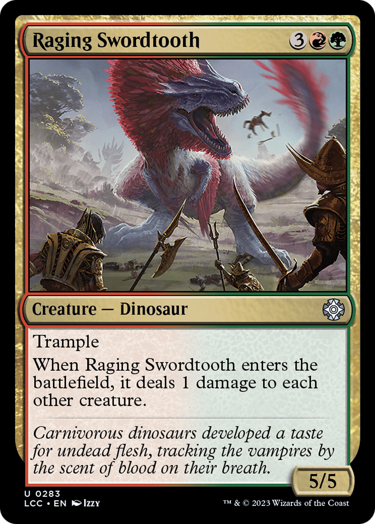 Raging Swordtooth [The Lost Caverns of Ixalan Commander] | Gear Gaming Fayetteville