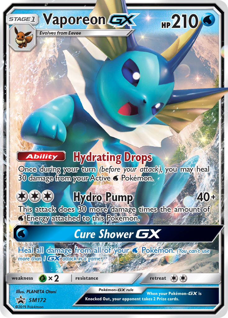 Vaporeon GX (SM172) [Sun & Moon: Black Star Promos] | Gear Gaming Fayetteville