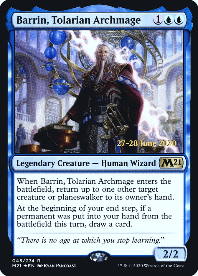 Barrin, Tolarian Archmage [Core Set 2021 Prerelease Promos] | Gear Gaming Fayetteville