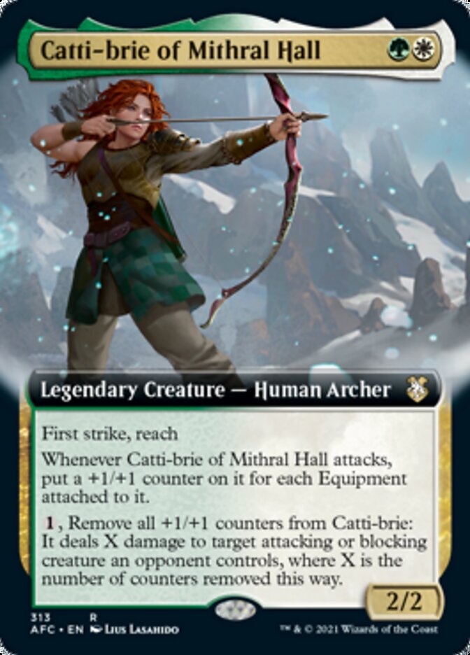 Catti-brie of Mithral Hall (Extended Art) [Dungeons & Dragons: Adventures in the Forgotten Realms Commander] | Gear Gaming Fayetteville