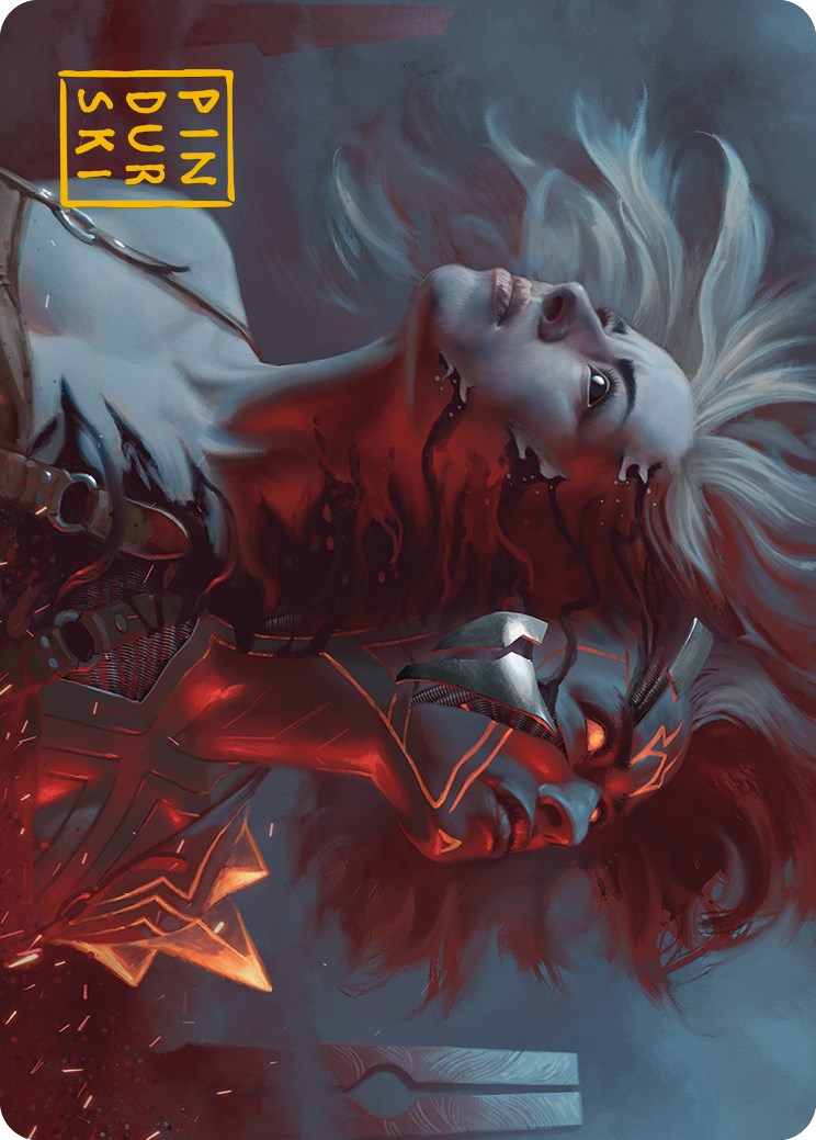 Thrill of Possibility Art Card (Gold-Stamped Signature) [Phyrexia: All Will Be One Art Series] | Gear Gaming Fayetteville