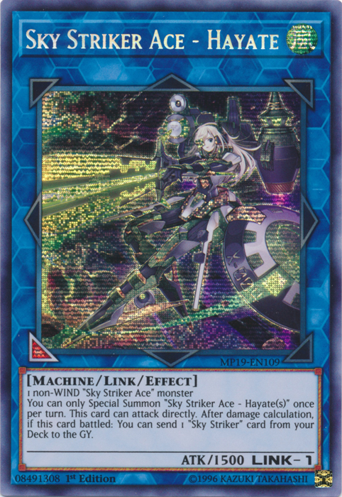 Sky Striker Ace - Hayate [MP19-EN109] Prismatic Secret Rare | Gear Gaming Fayetteville