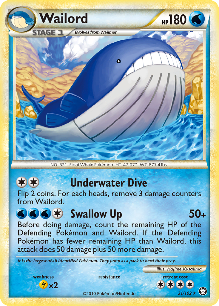 Wailord (31/102) [HeartGold & SoulSilver: Triumphant] | Gear Gaming Fayetteville