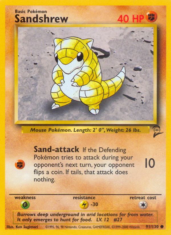 Sandshrew (91/130) [Base Set 2] | Gear Gaming Fayetteville