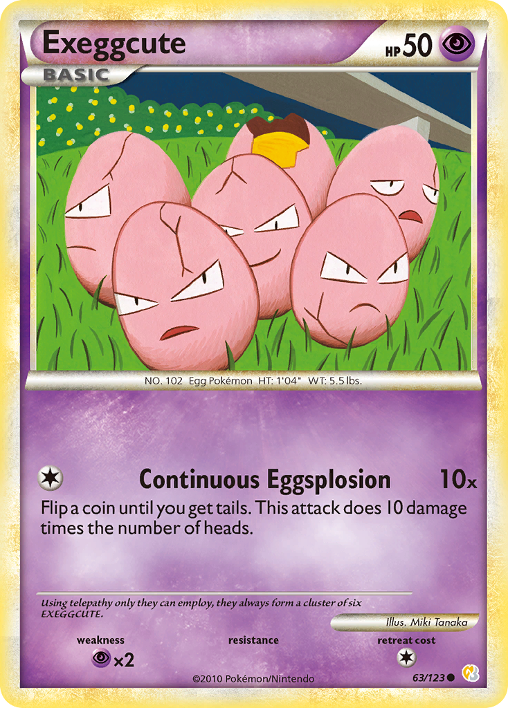 Exeggcute (63/123) [HeartGold & SoulSilver: Base Set] | Gear Gaming Fayetteville