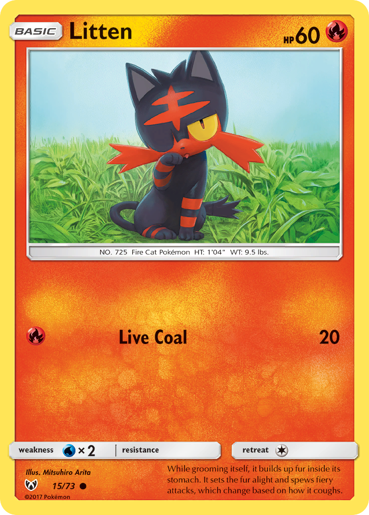 Litten (15/73) [Sun & Moon: Shining Legends] | Gear Gaming Fayetteville