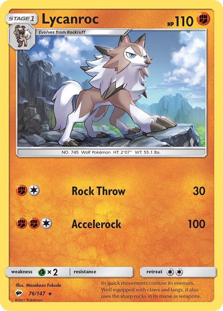 Lycanroc (76/147) (Theme Deck Exclusive) [Sun & Moon: Burning Shadows] | Gear Gaming Fayetteville