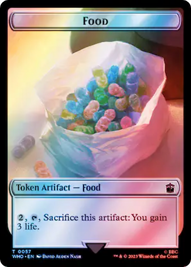 Horse // Food (0057) Double-Sided Token (Surge Foil) [Doctor Who Tokens] | Gear Gaming Fayetteville