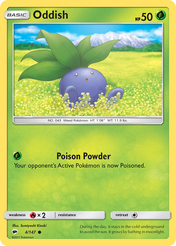 Oddish (4/147) [Sun & Moon: Burning Shadows] | Gear Gaming Fayetteville