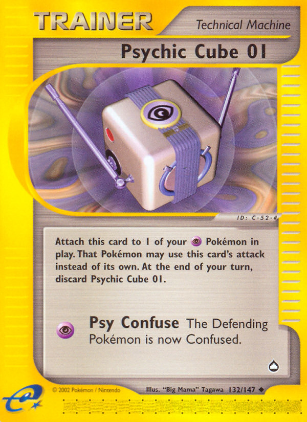 Psychic Cube 01 (132/147) [Aquapolis] | Gear Gaming Fayetteville