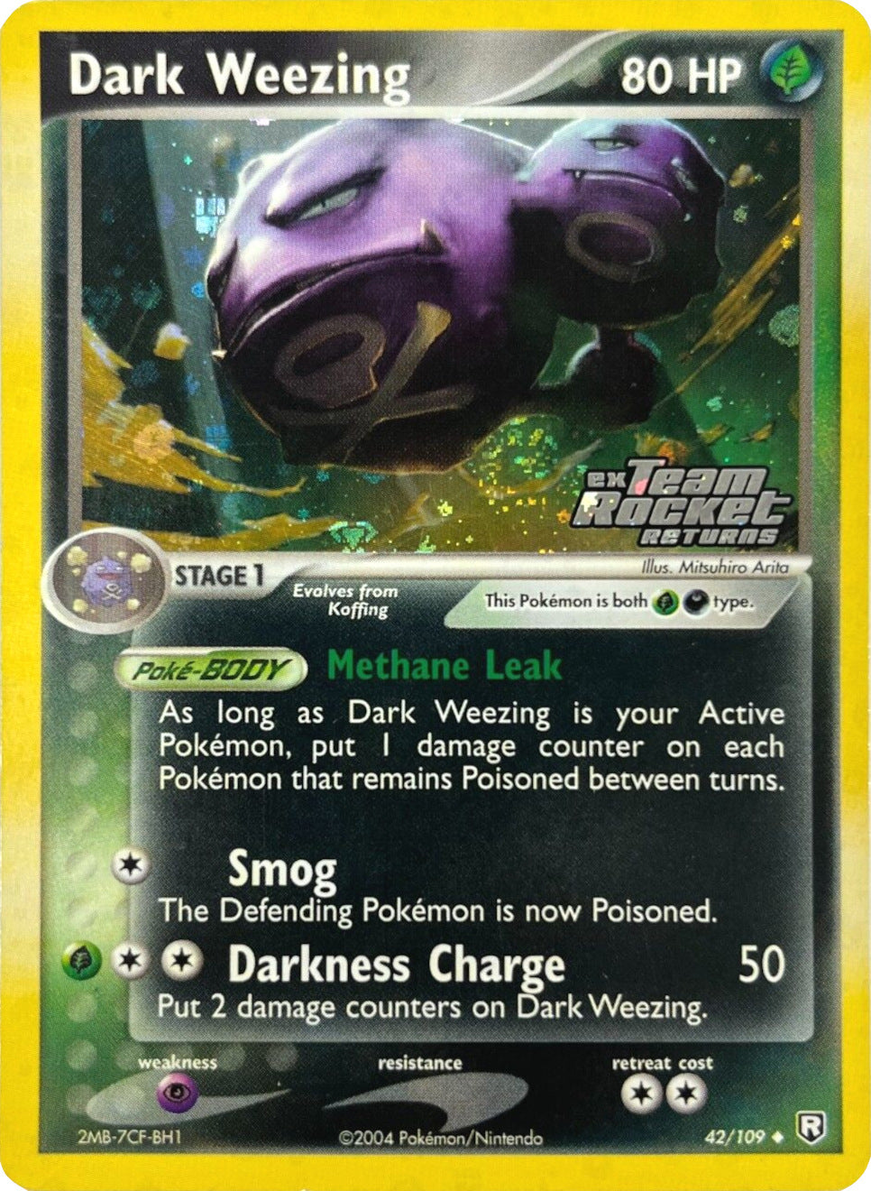 Dark Weezing (42/109) (Stamped) [EX: Team Rocket Returns] | Gear Gaming Fayetteville