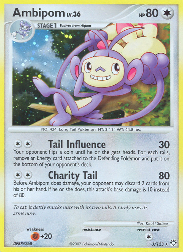 Ambipom (3/123) [Diamond & Pearl: Mysterious Treasures] | Gear Gaming Fayetteville