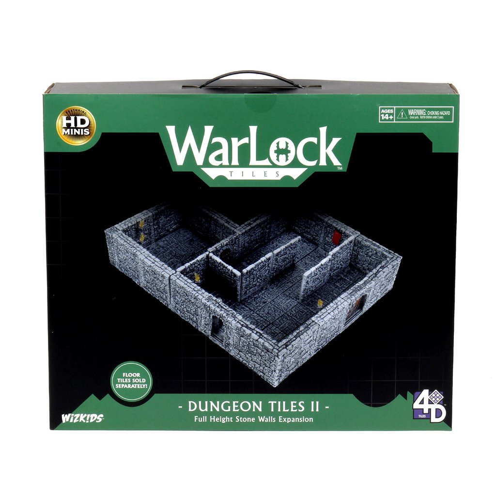 Wizkids Warlock Tiles - Dungeon Tiles II: Full Height Stone Walls | Gear Gaming Fayetteville